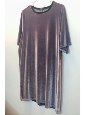 PKZ Clothing Velvet Long Shirt Dress 💜 Excellent Condition!